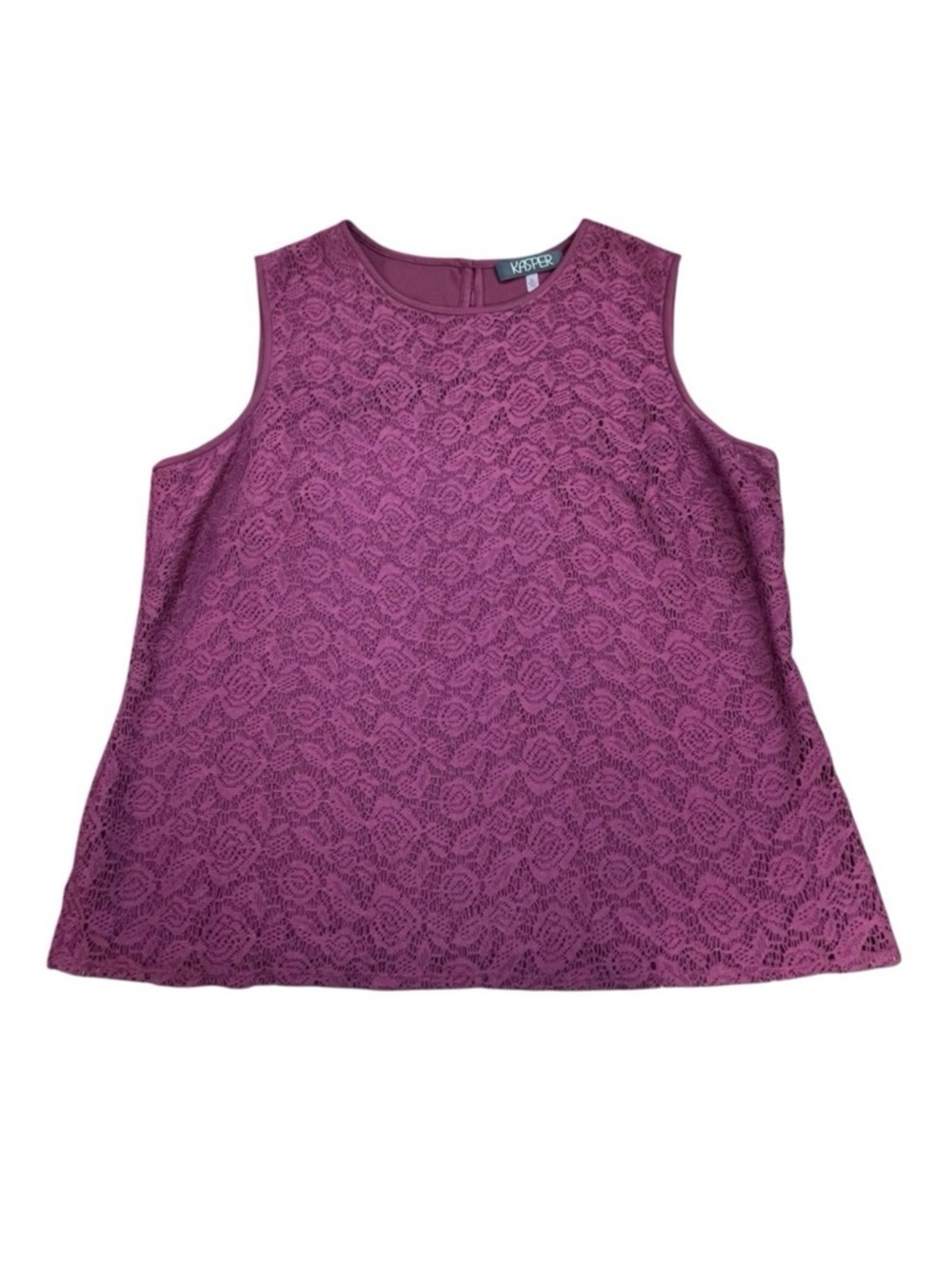 Kasper Purple Lace Top Woman’s Size XL